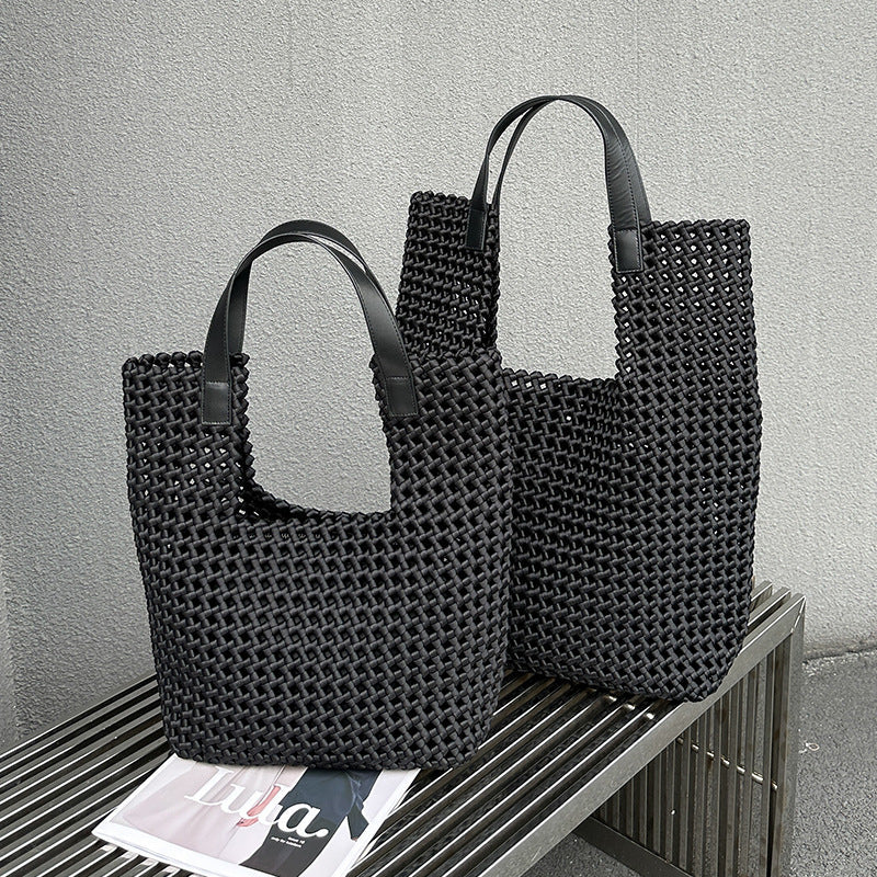 Borsa leggera di lusso Valstrend, trama a mano in raso di seta con motivo a mulino a vento e nodo vuoto, design speciale.