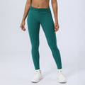 Pantaloni yoga plissettati da donna Valstrend shop, pantaloni sportivi per yoga e allenamento, tessuto morbido e comodo.