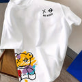 Men'S Casual Sports T-Shirt A859, Polyester, Regular Fit, Striped Pattern, Stretch Fabric, Summer Top for Teens, Adults, Couples, Training, Running, Beach, Hiking, Outdoor Activities, Round Neck, Knit Construction
