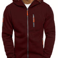 Giacca con cappuccio da uomo Valstrend, giacca sportiva casual con zip, maniche lunghe per primavera e autunno.