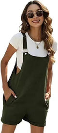 Shorts casual in cotone e lino Valstrend, salopette a 4 stagioni con bretelle e un pezzo unico, stile comodo e versatile.