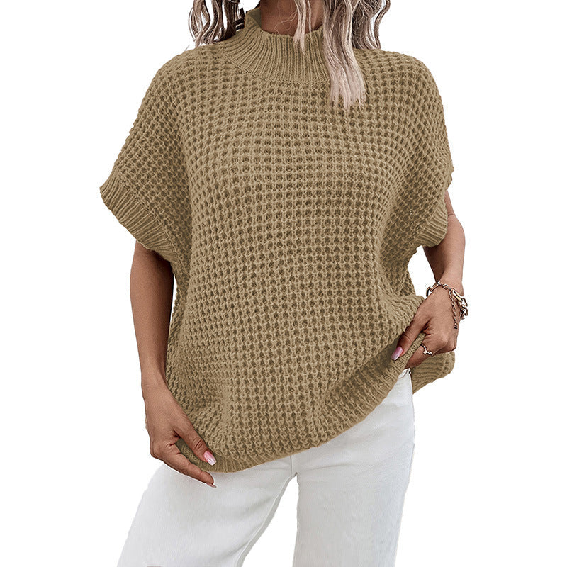 Maglione da donna Valstrend, stile europeo e americano, con collo rotondo e maniche lunghe, perfetto per la stagione autunnale.