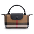 Borsa a tracolla in pelle stile western Valstrend, con tessuto a quadri, porta portatile e design elegante