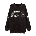 Maglione da uomo Valstrend con look distressed, lavato e strappato, stile rilassato e casual, con dettagli usurati e tagli strategici