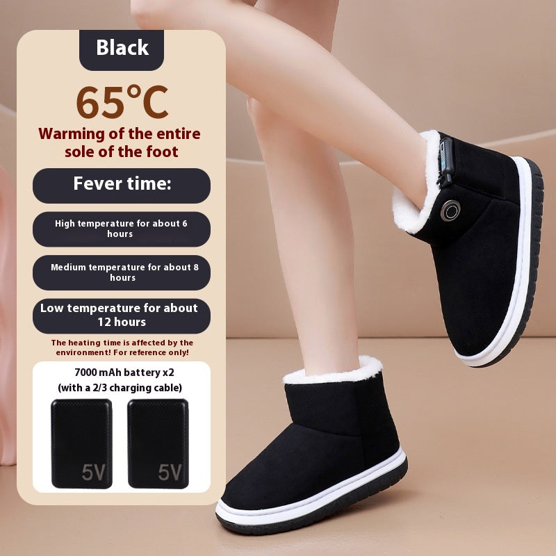 Stivali riscaldanti in cotone elettrici Valstrend, scarpe riscaldanti per inverno, con batteria e design per casa e ufficio