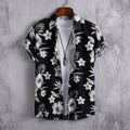 Camicia digitale da uomo Valstrend, stampa semplice e moderna, in tessuto leggero, ideale per look casual e alla moda.
