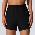 Pantaloni corti elasticizzati Valstrend per yoga, fitness e corsa, tessuto a rete traspirante e veloce asciugatura, abbigliamento estivo.