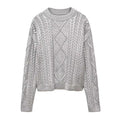 Maglione donna Valstrend, girocollo caldo a maniche lunghe, felpa oversize in tessuto morbido e confortevole.