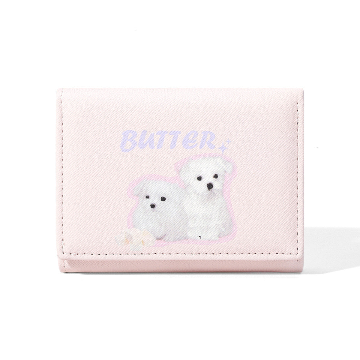 Portafoglio femminile Valstrend a tre ante con motivo a croce, design carino e pratico, ideale per donne moderne.