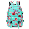 Women's Fashion Thermal Transfer Flower Multi-functional Backpack