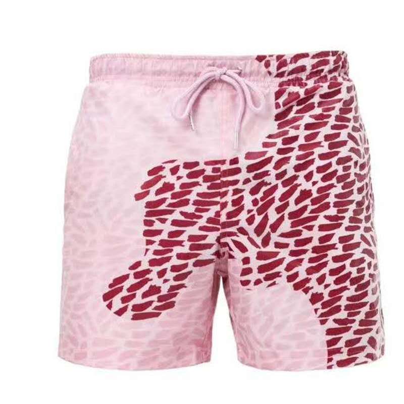 Shorts da mare da uomo Valstrend, pantaloncini estivi con cambio colore, tessuto rapido asciugatura, ideali per nuoto e spiaggia