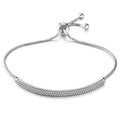 Bracciale curvo in metallo con incastonatura di zirconi, design elegante e raffinato, da donna Valstrend.