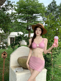 Bear Vacation Three-piece Bikini High-grade Hot Spring