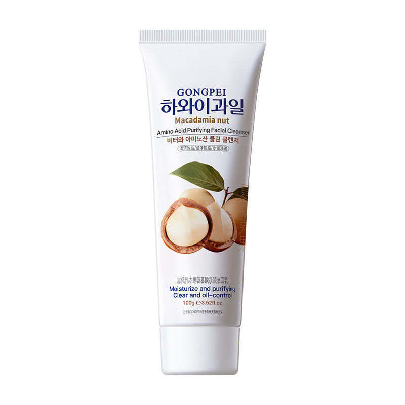 Detergente viso idratante con aminoacidi e melograno Valstrend, per pelle morbida e rinfrescata, contenitore con prodotto liquido.