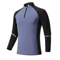 Abbigliamento da allenamento uomo Valstrend con colletto rialzato, mezza zip e colore solido, ideali per allenamenti e sport.