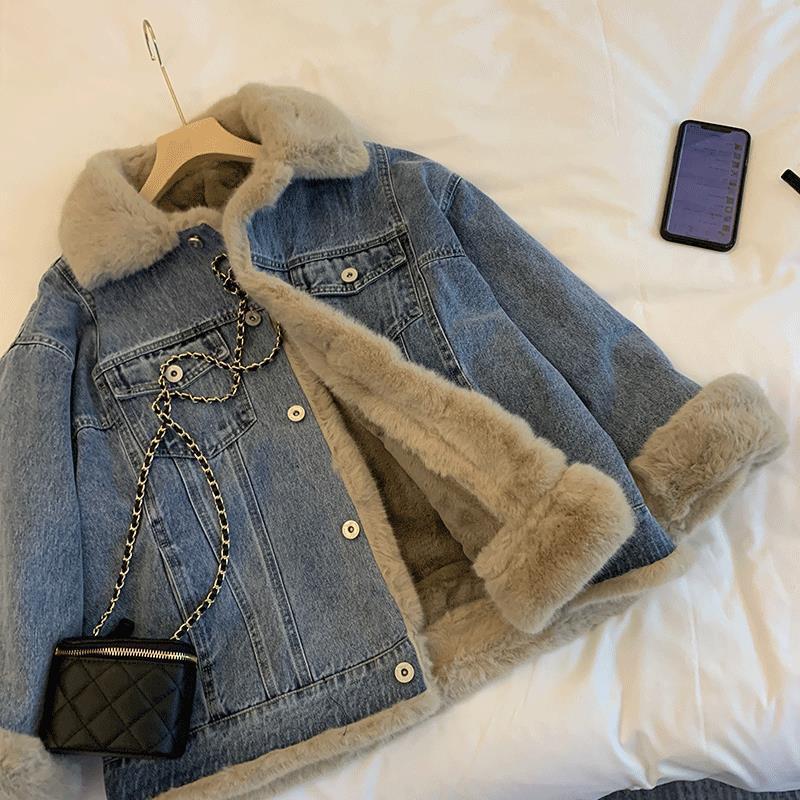 Giacca parkas casual in cotone spazzolato e felpa con fodera pelosa, vestibilità comoda e caldo, marca Valstrend.