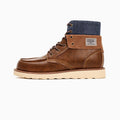 Lapel Vintage Work Boots Men's Denim High-top  Boots