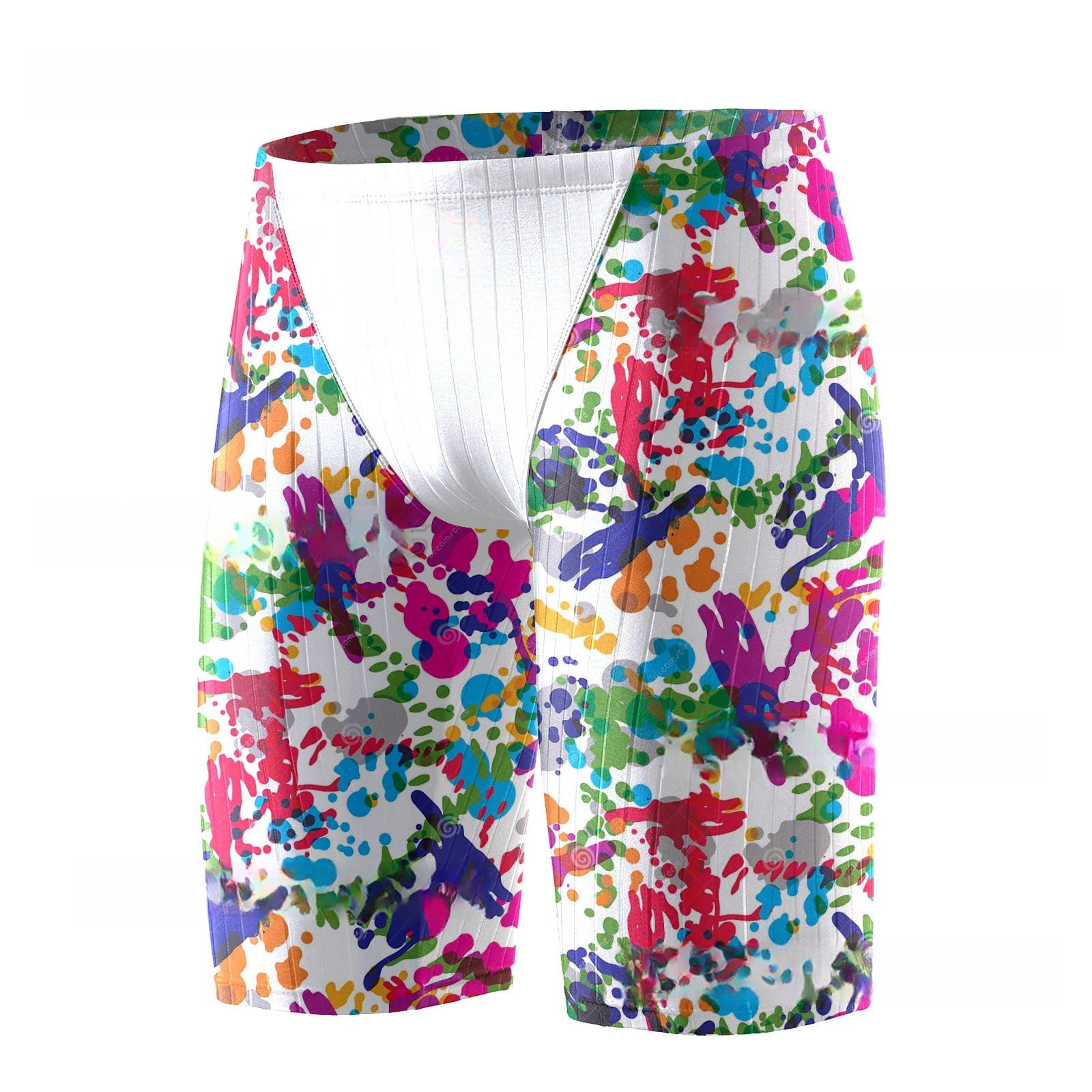 Pantaloncini da nuoto maschili Valstrend in tessuto traspirante Ice Silk, quick-dry, con stampa 3D per estate.