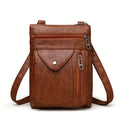 Borsa a tracolla vintage mini Valstrend, stile retrò con più tasche, donna casual con porta telefono e design elegante.