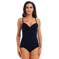 Corpetto one-piece Valstrend Shop, vestito modellante a torso intero in stile europeo e americano, nero e aderente.