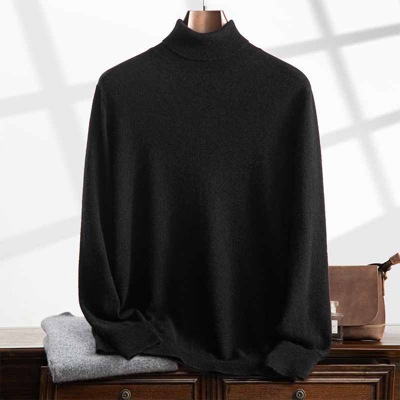 Camicia casual da uomo Valstrend in cashmere con colletto alto, ideale per autunno e inverno, vista in primo piano.