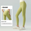 Pantaloni yoga a vita alta Valstrend per donna, pantaloni sportivi per corsa, con fascia modellante e tessuto elastico.