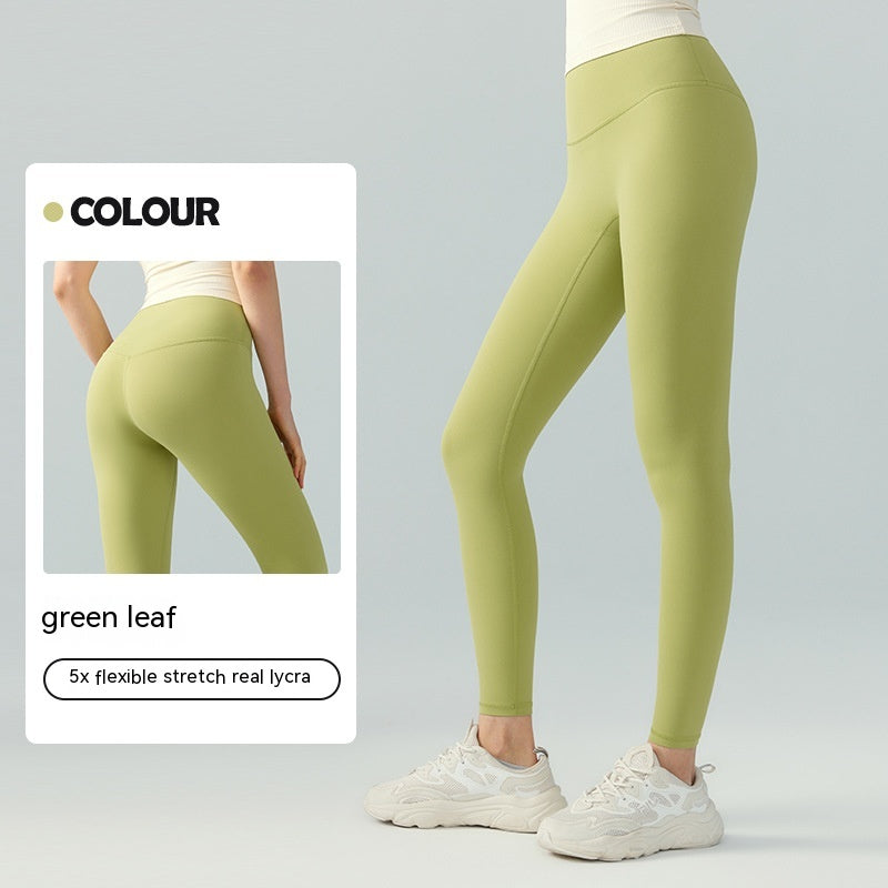 Pantaloni yoga a vita alta Valstrend per donna, pantaloni sportivi per corsa, con fascia modellante e tessuto elastico.