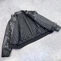 Giacca da uomo in pelle autunno-inverno Valstrend con colletto rialzato e stile casual, ideale per le stagioni fredde.