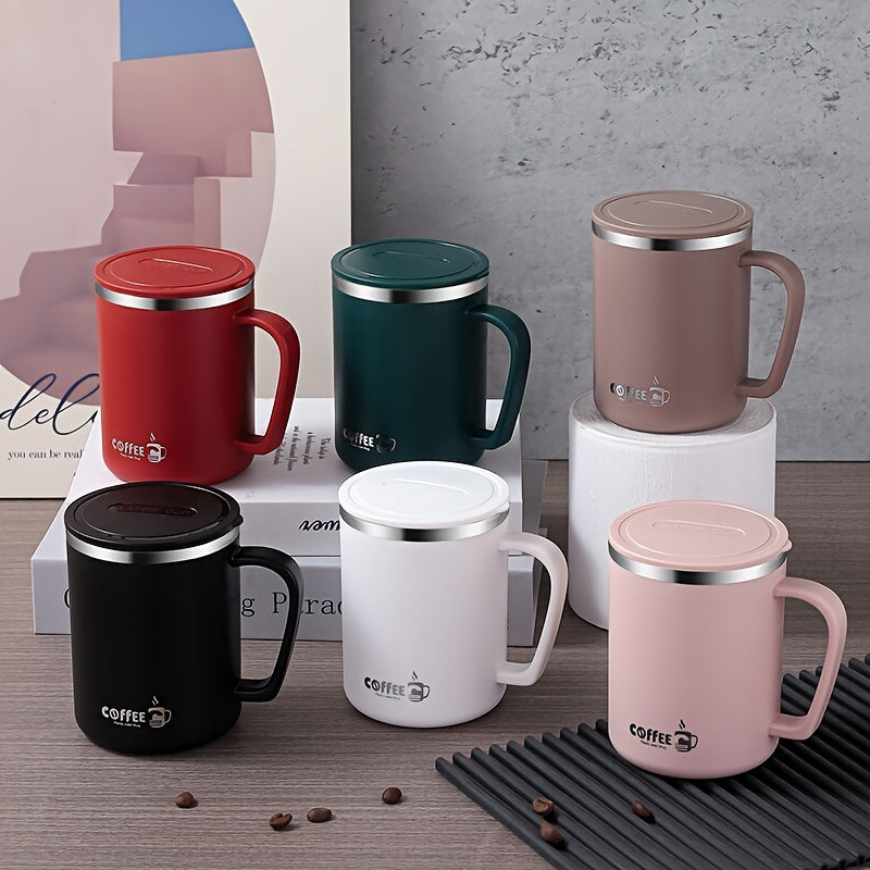 Tazza termica in acciaio inossidabile Valstrend con coperchio, porta con sé, BPA-free, ideale per casa e ufficio.