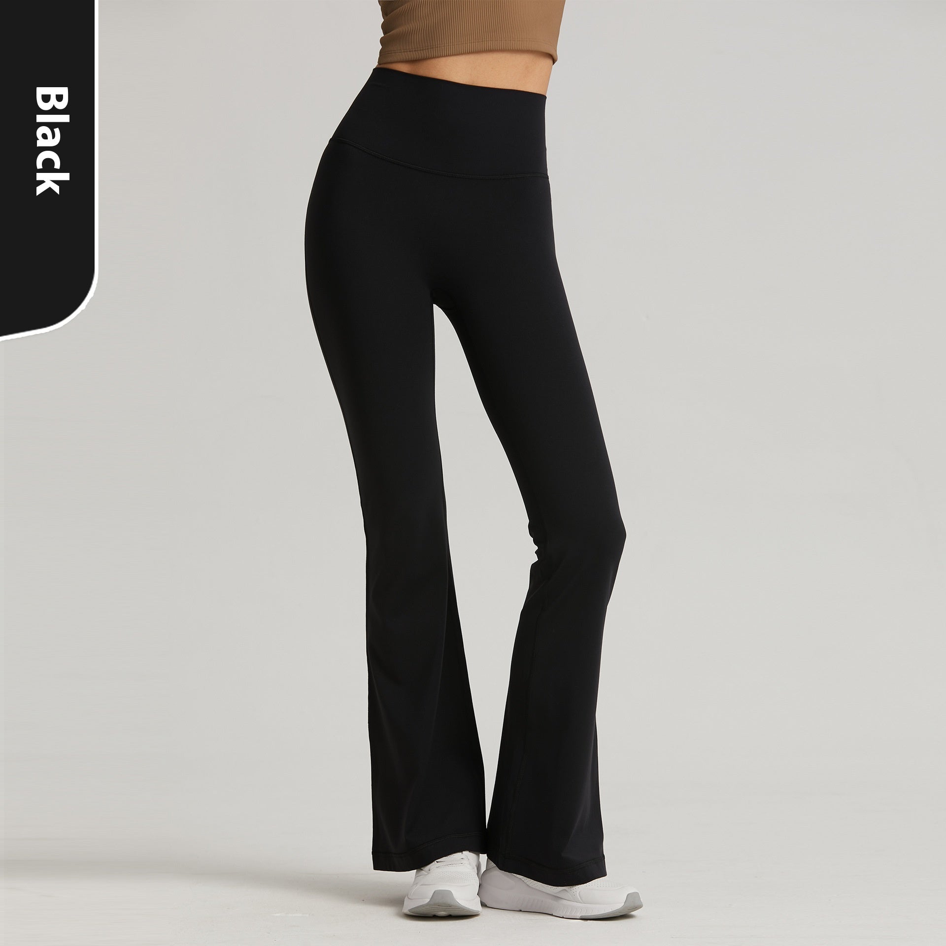 Pantaloni yoga skinny a vita alta Valstrend, linea invisibile, pantaloni larghi nude Feel, tessuto elastico e confortevole.