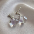 Fashion Clear Stud Earrings Female Niche