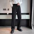 Pantaloni uomo Valstrend in tinta unita, sciolti, larghi, anti- rughe, in tessuto leggero per un look elegante e comodo