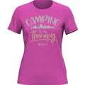 T-shirt donna Valstrend in stampa digitale con tema campeggio europeo e americano, morbido e comodo da indossare.