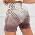 Shorts da fitness donna a vita alta con sfumature colorate, marca Valstrend, ideale per allenamenti e sport.