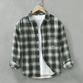 Camicia casual a quadri Valstrend, morbida e comoda a manica lunga, stile artistico e versatile per ogni occasione.