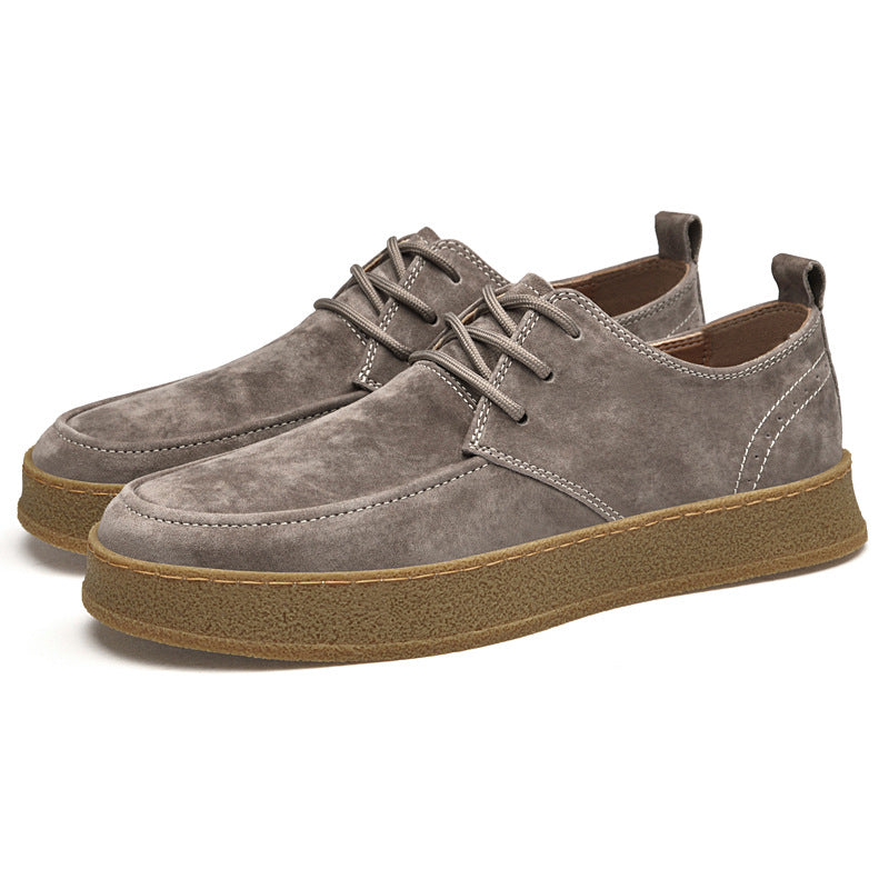 Scarpe eleganti casual da uomo Valstrend, mocassini flat in pelle opaca con lacci, ideali per la primavera.