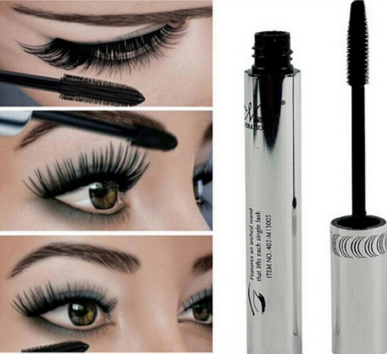 Mascara nero per ciglia lunghe e arricciate, extension ciglia in fibra di Valstrend, trucco occhi naturale e definito