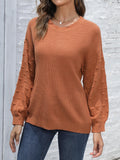 Maglione donna Valstrend, pullover a maglia casual, colore solido, ideale per autunno e inverno, con scollo rotondo e vestibilità comoda