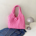 Pleated Bubble Bag Girl One-shoulder Hand Carrying