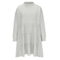 Vestito donna Valstrend in maglia morbida con pieghe e vestibilità larga, con cuciture dettagliate e stile casual elegante.