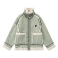 Cappotto imbottito in cotone con collo rialzato in lana di agnello, dettaglio di cuciture e rivestimento in pelliccia, di marca Valstrend.