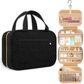 Custodia da viaggio Valstrend con gancio, borsa portatile per cosmetici e articoli da toilette, con tasche e spazio organizzato.