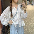 Lace Fashion Trendy Loose Round Neck Shirt Top