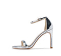 Sandali donna con tacco a stiletto Valstrend, cinturino alla caviglia con fibbia e design elegante.