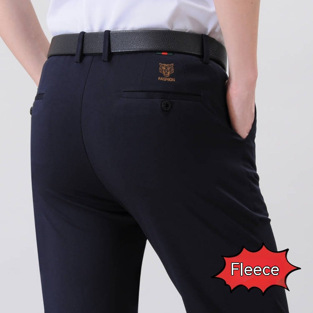Leggings in seta sottile Valstrend, pantaloni business spessi e anti-rughe, stile elegante e comodo, vista frontale.
