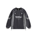 Maglione felpa oversize stile college retrò Valstrend, con scollo rotondo, in tessuto morbido e confortevole, colore neutro.