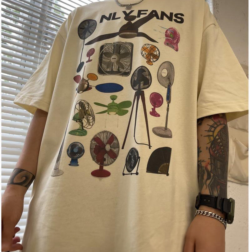 T-shirt donna e uomo Valstrend, maglietta a maniche corte con collo rotondo stampata, abbigliamento coordinato per coppie