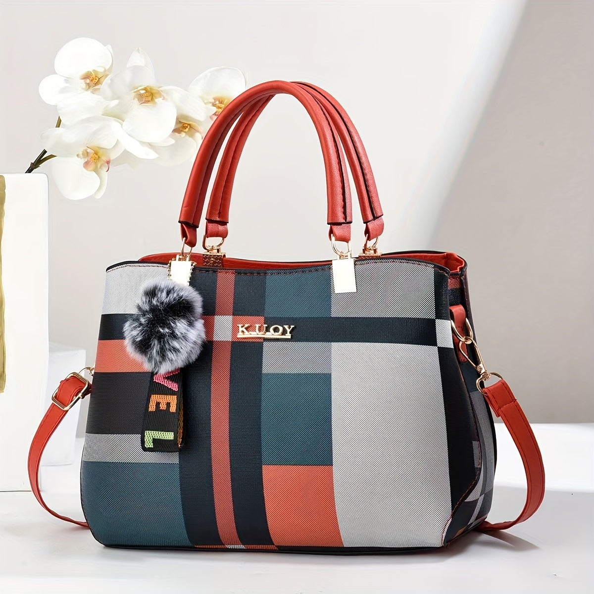 Borsa tote Valstrend in pelle sintetica impermeabile con tracolla rimovibile, grande capacità, design versatile per viaggio e shopping.