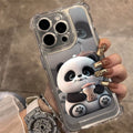 Milk Tea Panda Transparent Phone Case FOR Iphone 11 12 13 14 15 16 Pro Max 14 Pro High-Quality New High-Quality Soft-Shell Silicone Phone Case