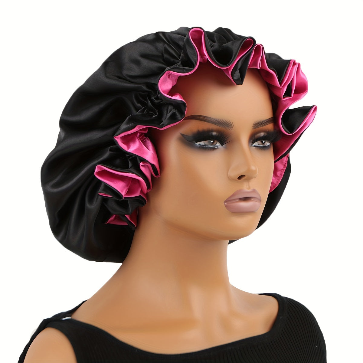 Capello satin doppio strato per capelli ricci, reversibile, morbido e comodo, copricapo notturno per donne, Valstrend shop